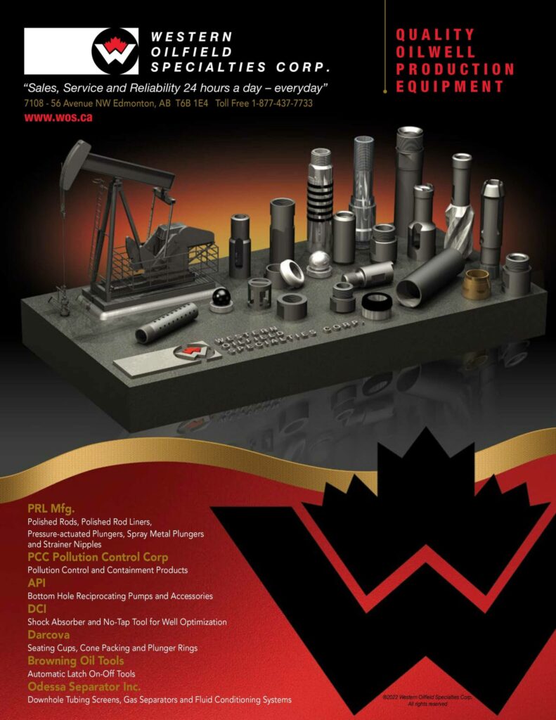 Western Oilfield Specialties Corp Quality Oilwell Production Equipment Line Card Brochure.