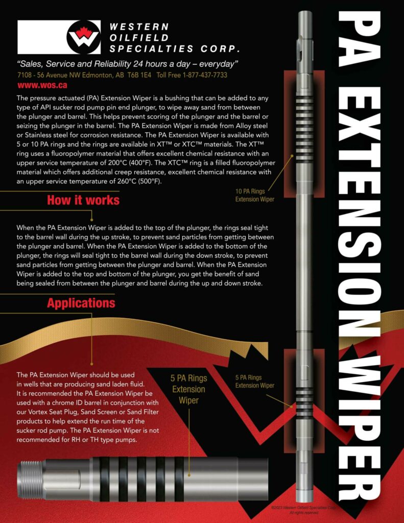 Western Oilfield Specialties Corp PA Extension Wiper Brochure.